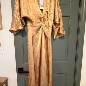 Zara Shimmering Gold Dress
